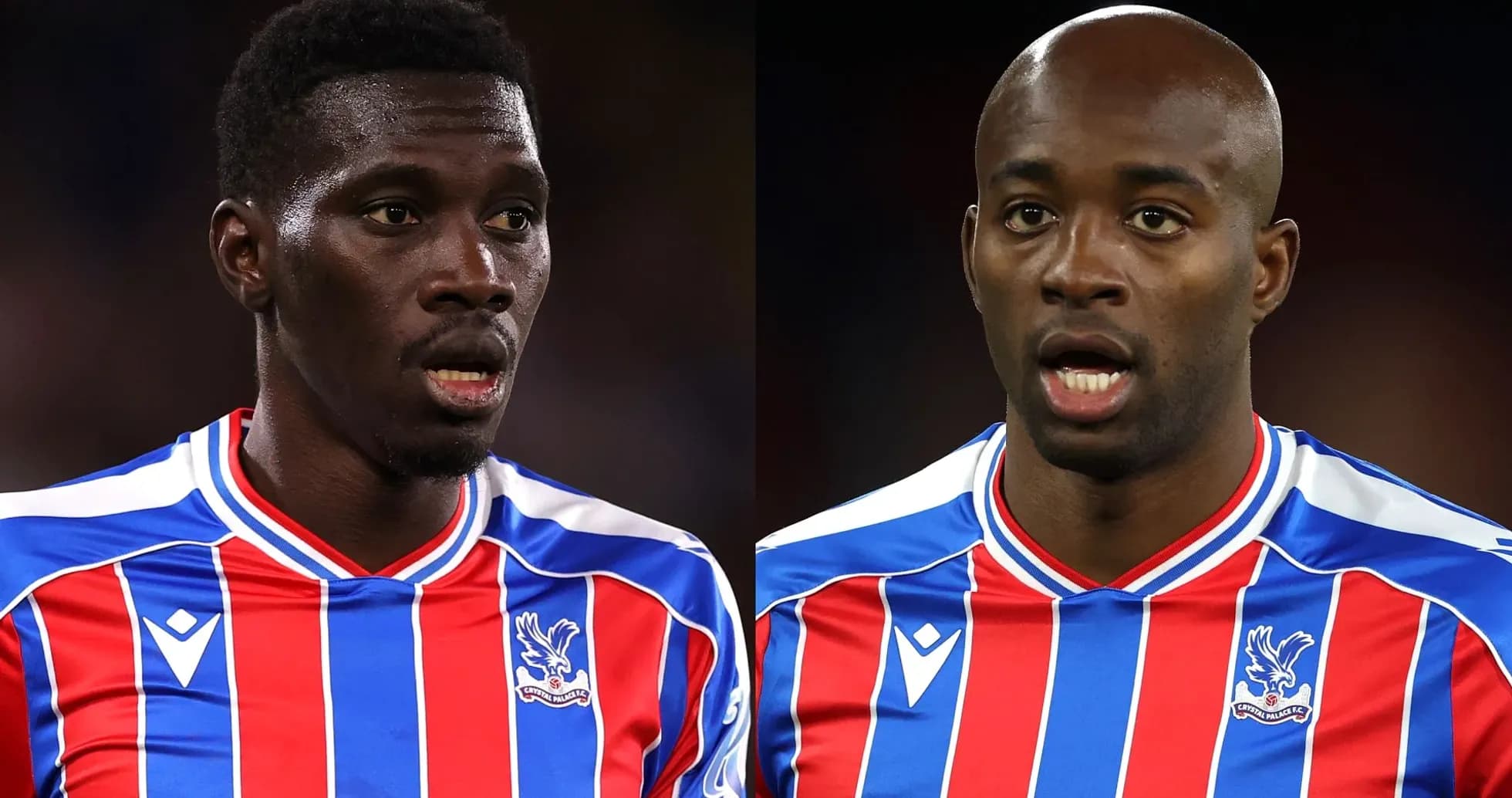 Two Crystal Palace players during match close-up Two Crystal Palace players during match close-up